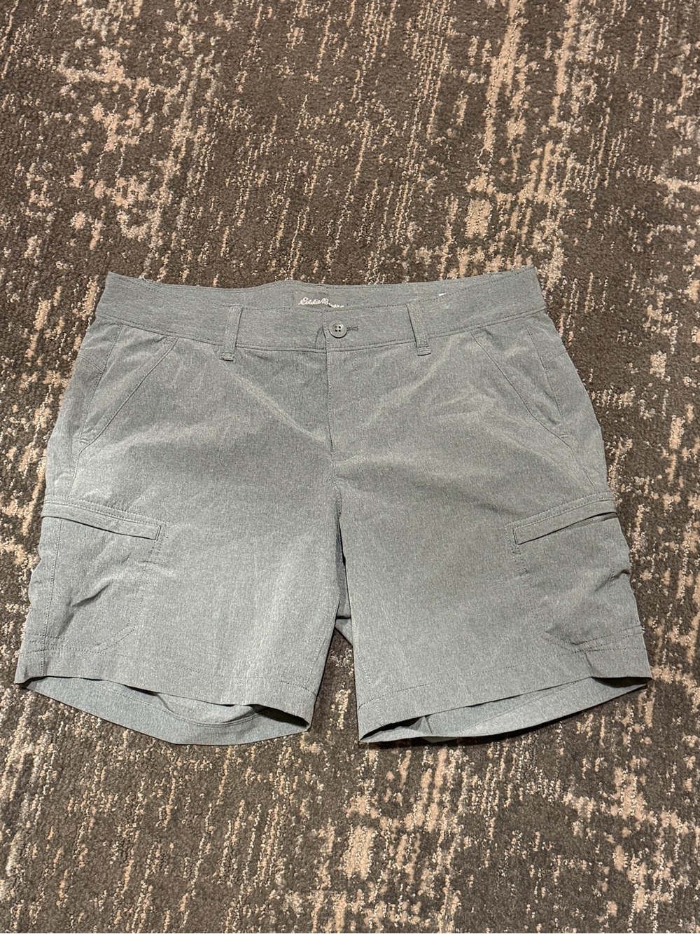 Eddie Bauer Women's Gray Athletic Cargo Shorts